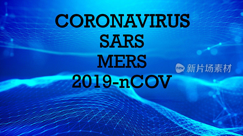 冠状病毒、Sars、Mers、2019-nCov的标题背景