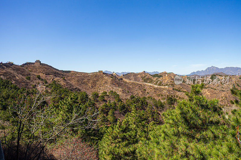 中国长城的堡垒在山区