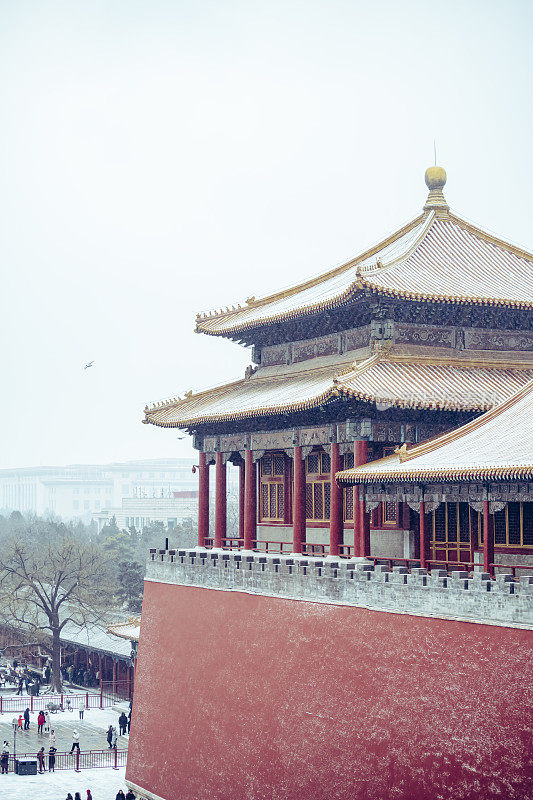 雪中的紫禁城——中国北京