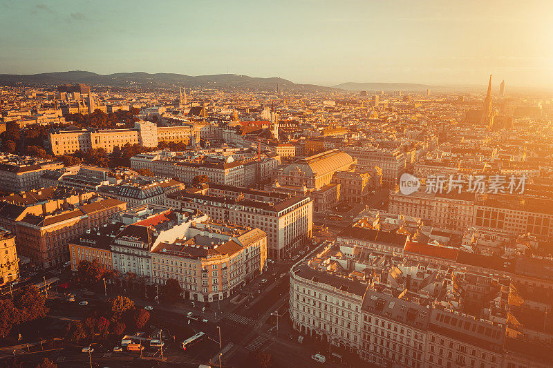 鸟瞰图的维也纳-城市景观