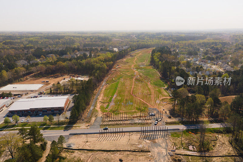 在建公路鸟瞰图