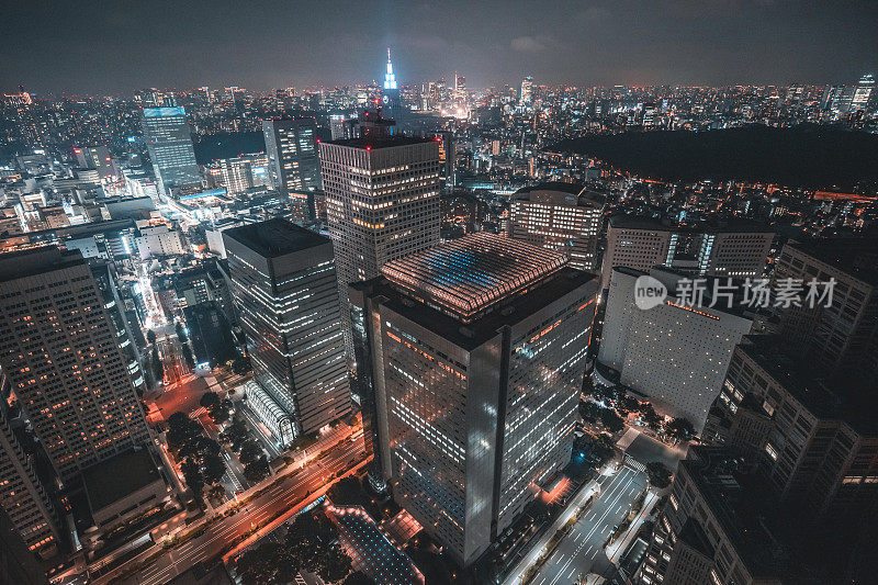 日本东京新宿夜景