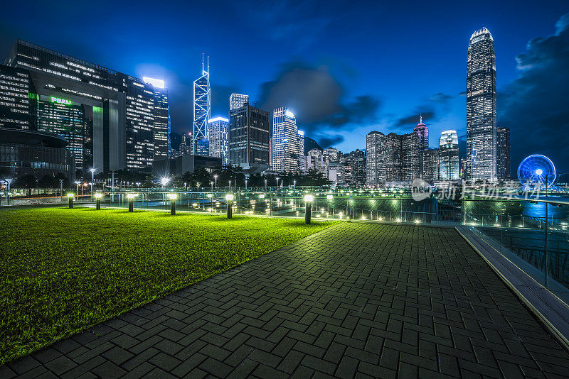香港中央公园的夜景