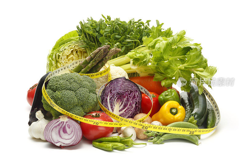 健康蔬菜(节食概念)