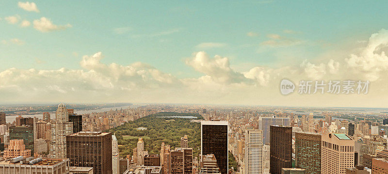 纽约市俯瞰曼哈顿上城区