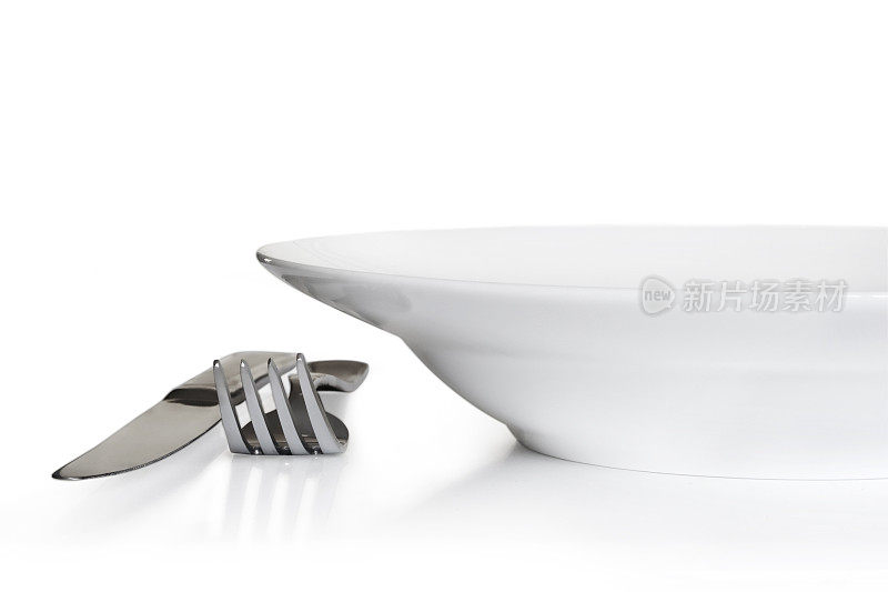 盘子，叉子和刀