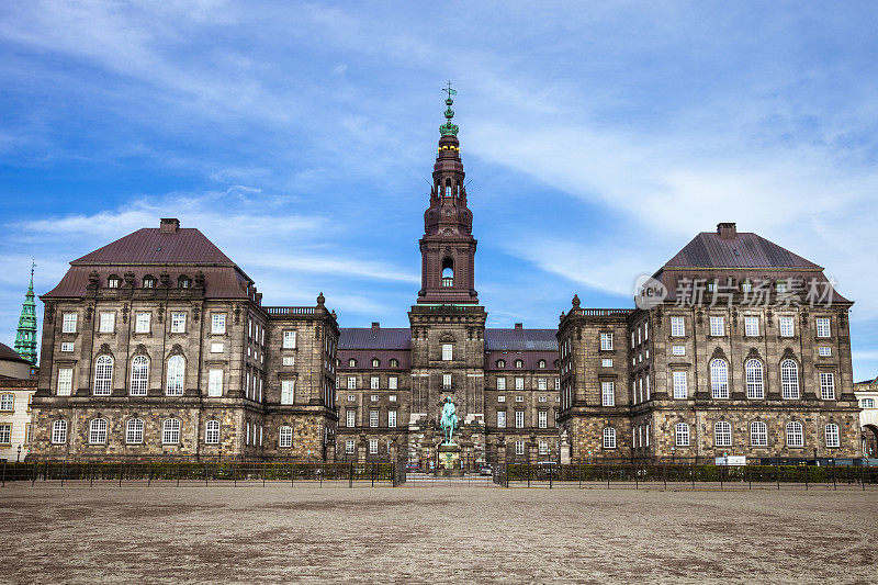 哥本哈根的丹麦Parlament，克里斯琴堡