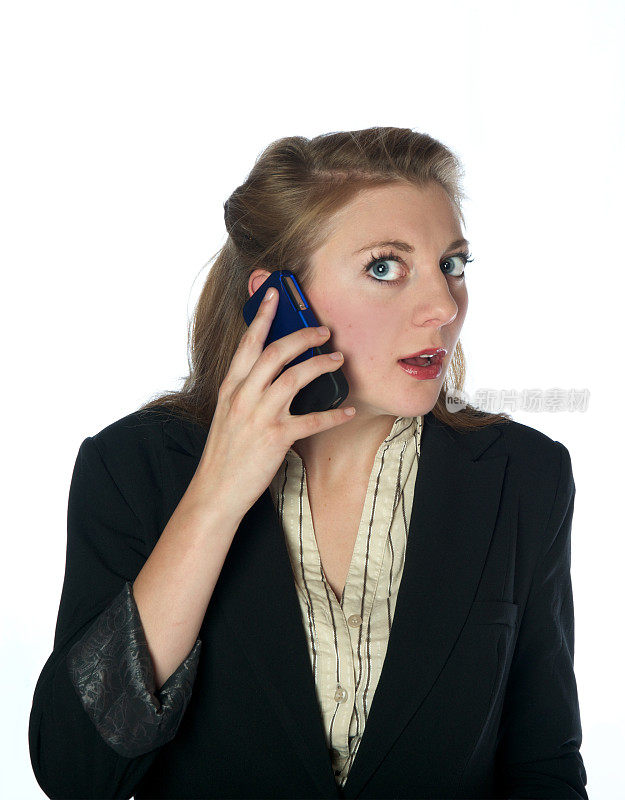 商务女性接听手机电话