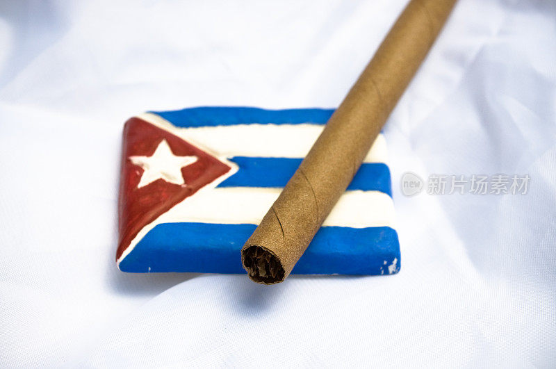 古巴国旗上的雪茄