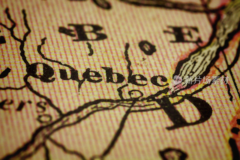 加拿大魁北克的古董地图