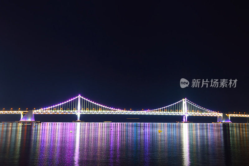 在釜山，光安也叫钻石桥的夜晚