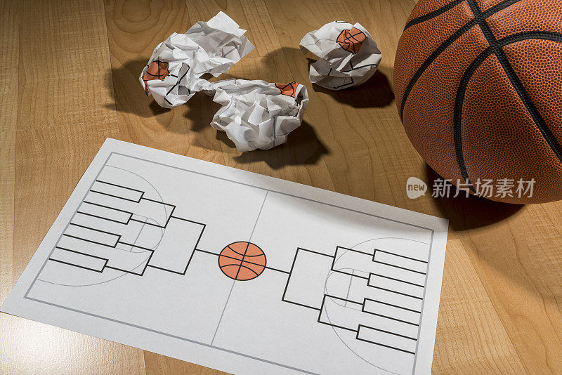 试着在纸上填大学篮球联赛的排名