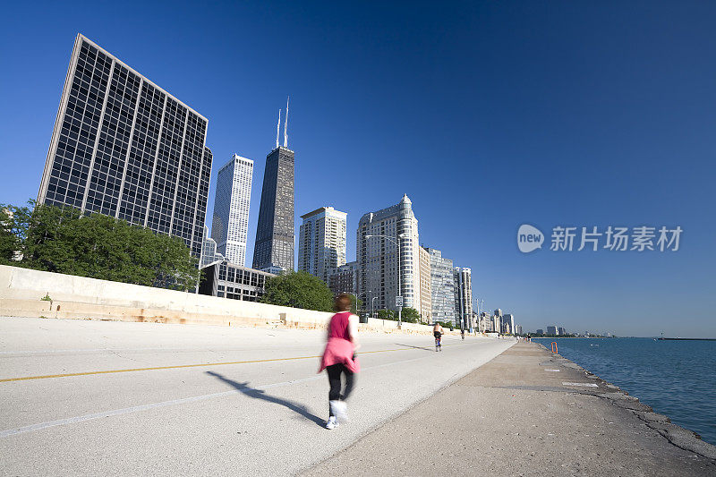 湖边慢跑,芝加哥