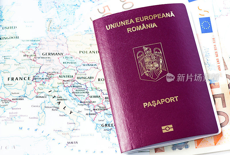 罗马尼亚护照欧洲地图