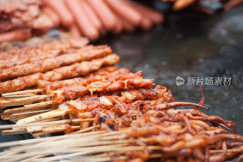 传统中式快餐、烧烤街市场(XXXL)