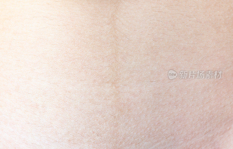 人类皮肤的纹理(白种人女性)。极端近距离微距拍摄