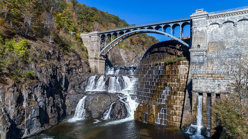 鸟瞰图从Croton峡谷大坝