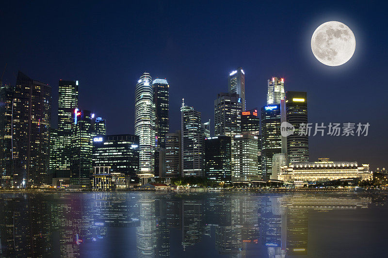 月亮,新加坡,亚洲,