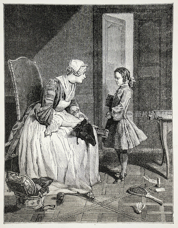 《家庭教师与少年》，18世纪的法国
