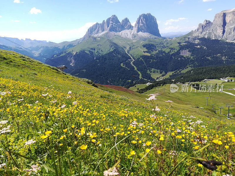 Dolomiti的全景景色