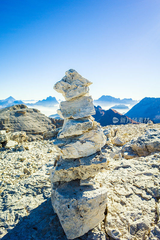 意大利白云石阿尔卑斯山脉引人注目的山景