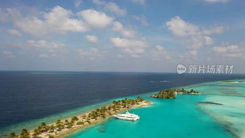 天堂度假村马尔代夫鸟瞰图，