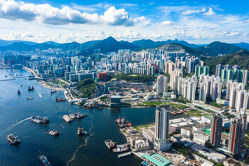 香港鲤鱼门鸟瞰图