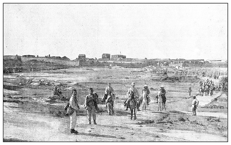 第一次意大利-埃塞俄比亚战争(1895-1896)的古董照片:离开德里加特堡