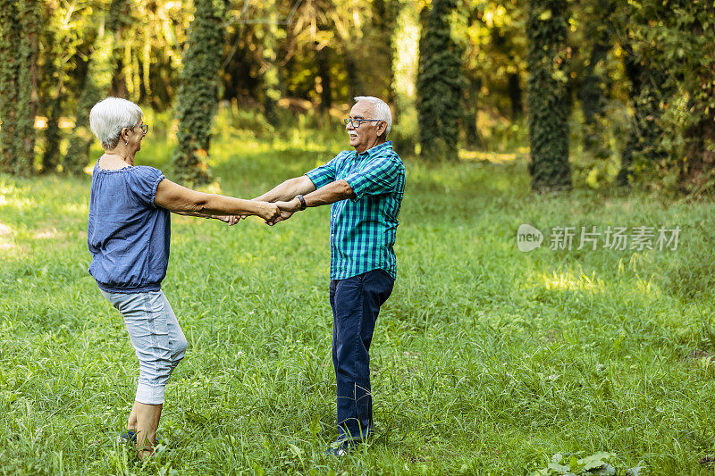 公园里的老年夫妇