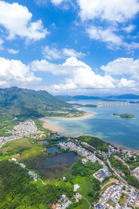 香港三门仔村及马石洲特别地区的无人机视野