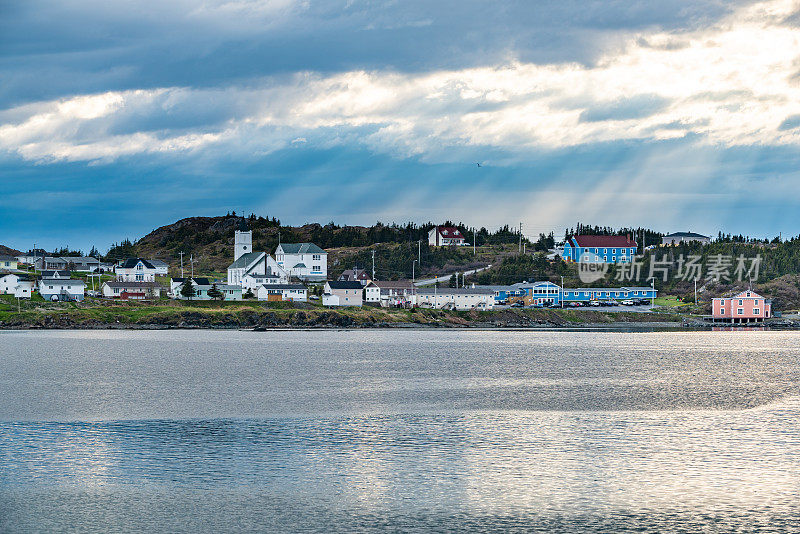 早晨的村庄，加拿大的Twillingate