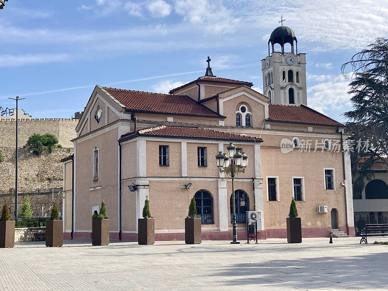 马其顿-斯科普里-菲利普二世广场和圣德米特里教堂