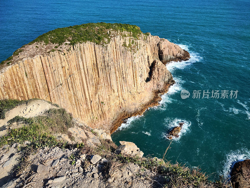 香港西贡东郊野公园宝品洲的六角形石柱