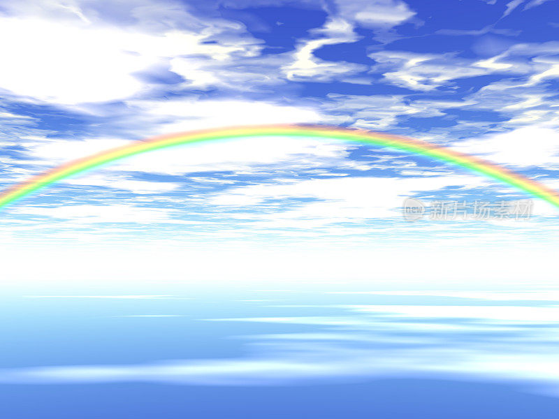 云和彩虹的奇妙景观
