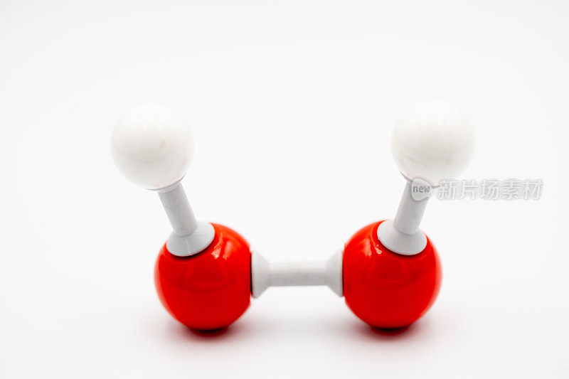 过氧化氢H2O2分子模型静物白色
