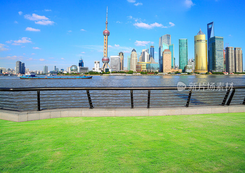 上海地标性建筑的天际线