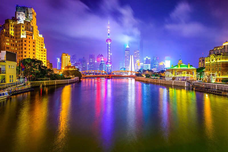 中国上海城市天际线