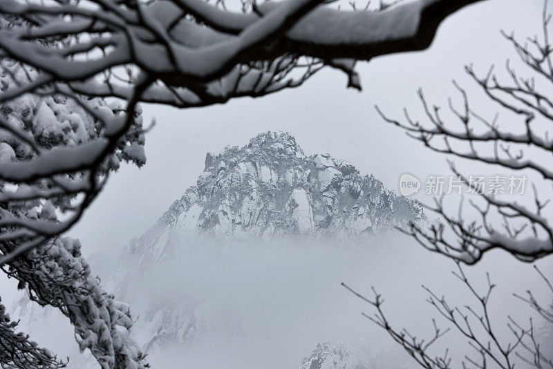 受中国黄山极地涡旋影响