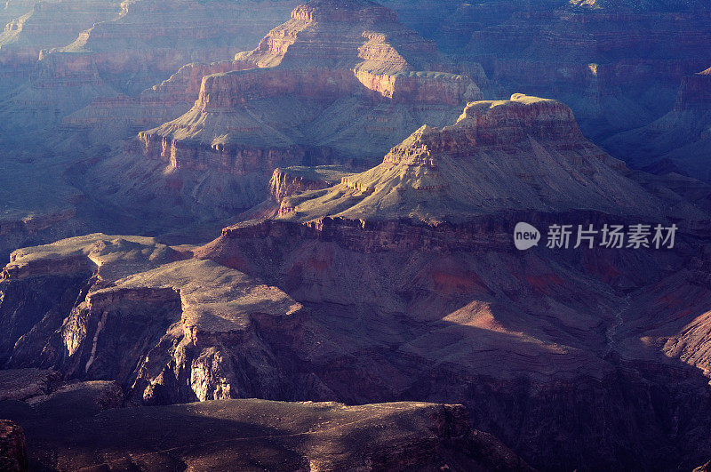 美国亚利桑那州大峡谷的远摄风景