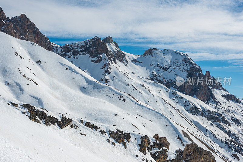 晴天的高山景观