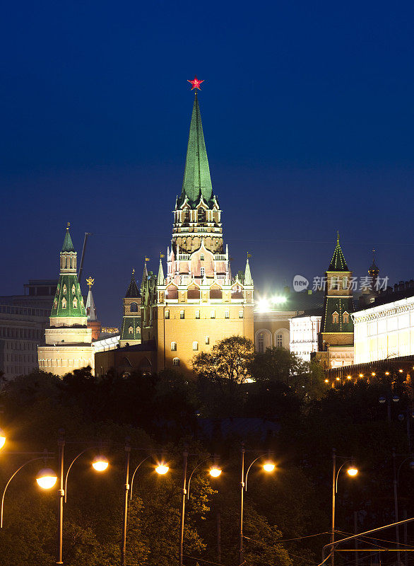 莫斯科克里姆林宫的塔楼，俄罗斯