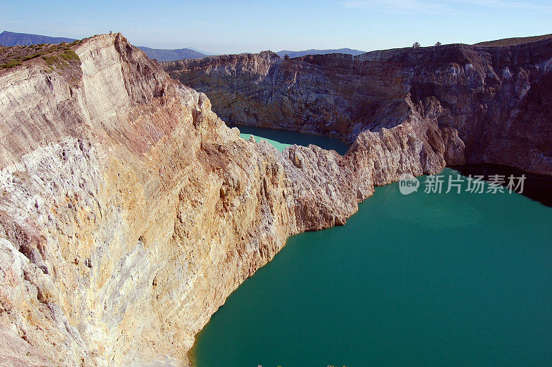 克里穆图火山绿色湖泊，弗洛雷斯-印度尼西亚