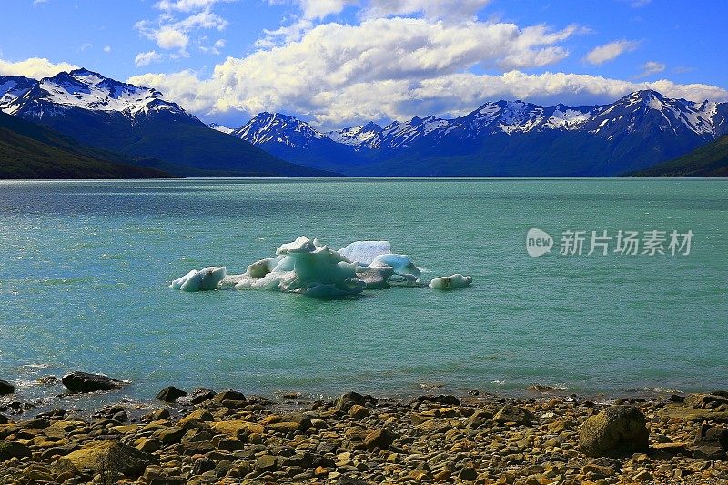 阿根廷湖，浮冰，山脉，莫雷诺冰川，巴塔哥尼亚，卡拉法特