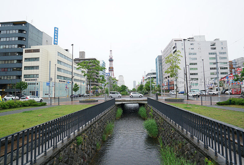 日本札幌市中心鱼市附近的细川公园