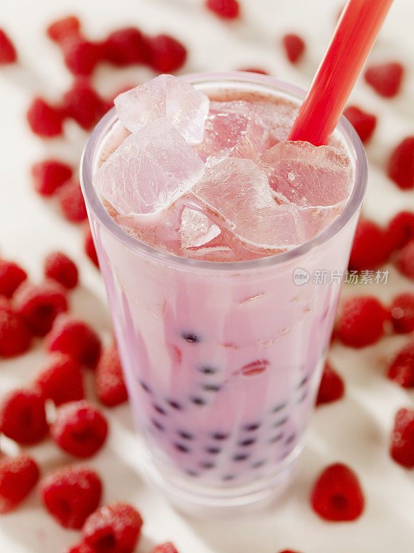 树莓珍珠奶茶