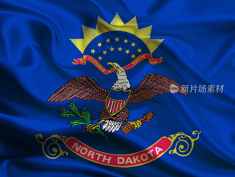 北达科他州挥舞着旗帜