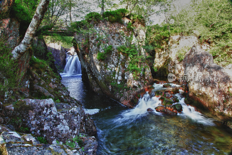 较低的瀑布,大格伦,苏格兰