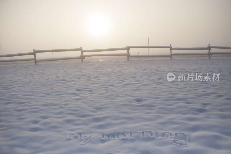 在雪中签名:我的早晨