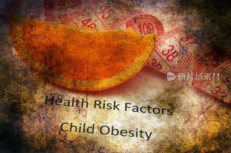 健康风险因素-儿童肥胖垃圾概念