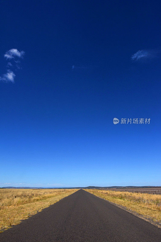 道路。蓝天下的空路